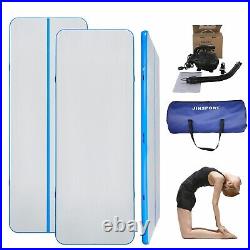Upgrade 10Ft Blue Air track Inflatable Gymnastics Mat Training Sports thicker