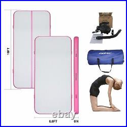 Upgrade 10Ft Pink Air track Inflatable Gymnastics Mat Training Sports thicker