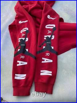 Vintage Air Jordan Jumpman Men's Red Track Suit Jacket And Pants Size L