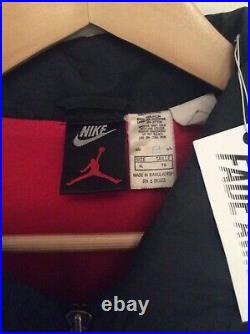 Vintage Nike Air Jordan 8 Quilted Track Jacket- Aqua Patch- Chicago Bulls- Rare