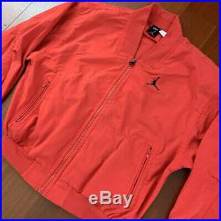 Vintage Nike Air Jordan Red Track Jacket Bomber Sz L RARE 90s V VI 1 2 3 Chicago
