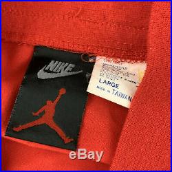 Vintage Nike Air Jordan Red Track Jacket Bomber Sz L RARE 90s V VI 1 2 3 Chicago