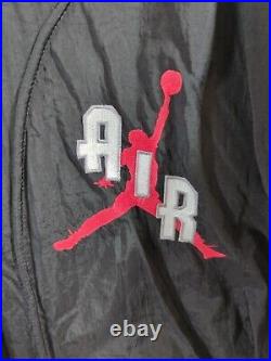 Vintage Nike Air Jordan Track Suit Nylon Black Red Jacket Pants Set Medium