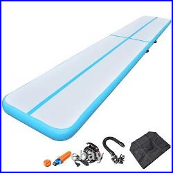 Waterproof Sturdy EVA Material Inflatable Mat Air Track Blue 104 X 603.5 X15 CM