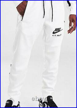 White Nike Air Max Jogger Track Pants & Hoodie Mens Size XL Unisex Black & White