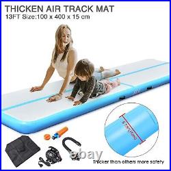 Yescom 13 Ft Air Mat Track Inflatable Tumbling Mat Gymnastics Home Gym Blue